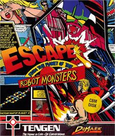 Box cover for Escape from the Planet of the Robot Monsters on the Commodore 64.