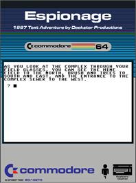 Box cover for Espionage on the Commodore 64.
