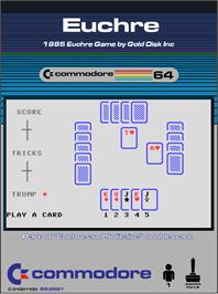 Box cover for Euchre on the Commodore 64.