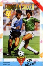 Box cover for European Soccer Challenge on the Commodore 64.
