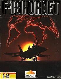 Box cover for F-18 Hornet on the Commodore 64.