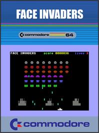 Box cover for Face Invaders on the Commodore 64.