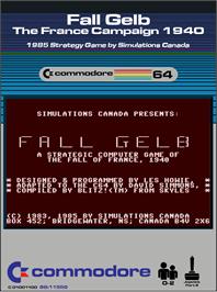 Box cover for Fall Gelb - The France Campaign 1940 on the Commodore 64.