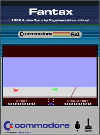 Box cover for Fantax on the Commodore 64.