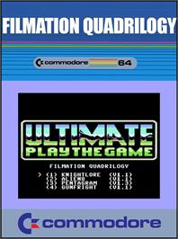 Box cover for Filmation Quadrilogy on the Commodore 64.