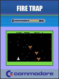 Box cover for Fire Trap (General Masters Corporation) on the Commodore 64.