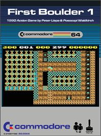 Box cover for First Boulder 1 on the Commodore 64.