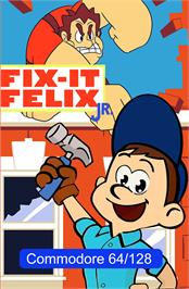 Box cover for Fix-It Felix Jr. on the Commodore 64.
