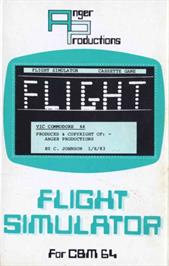 Box cover for Flight Simulator (Anger Productions) on the Commodore 64.