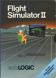 Box cover for Flight Simulator 2 on the Commodore 64.