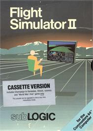 Box cover for Flight Simulator II on the Commodore 64.