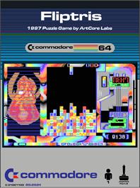 Box cover for Fliptris on the Commodore 64.