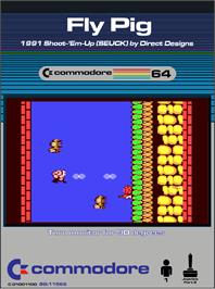 Box cover for Fly Pig on the Commodore 64.