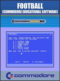 Box cover for Football on the Commodore 64.