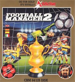 Box cover for Football Manager 2 on the Commodore 64.