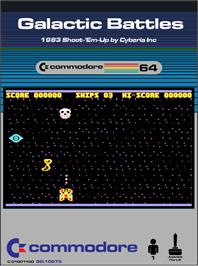 Box cover for Galactic Battles on the Commodore 64.