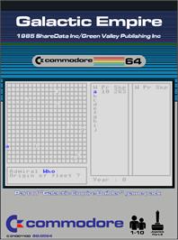 Box cover for Galactic Empire on the Commodore 64.