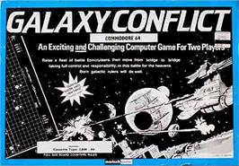 Box cover for Galaxy Conflict on the Commodore 64.