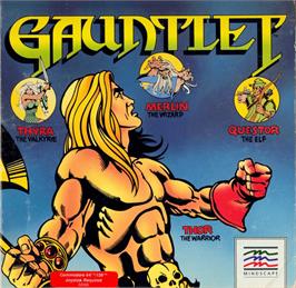 Box cover for Gauntlet on the Commodore 64.