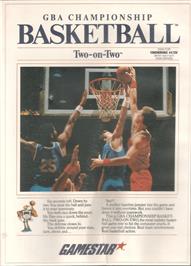 Box cover for Gba Championship Basketball - Two-on-two on the Commodore 64.