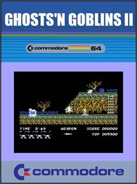 Box cover for Ghosts'n Goblins 2 on the Commodore 64.