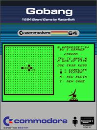 Box cover for Gobang (RadarSoft) on the Commodore 64.