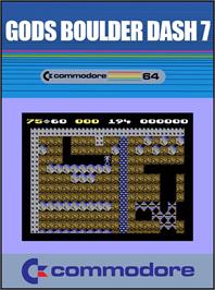 Box cover for Gods Boulder Dash 7 on the Commodore 64.