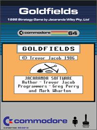 Box cover for Goldfields on the Commodore 64.