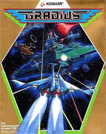 Box cover for Gradius on the Commodore 64.