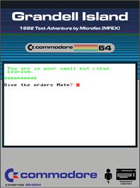 Box cover for Grandell Island on the Commodore 64.