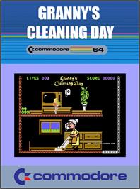 Box cover for Granny's Cleaning Day on the Commodore 64.