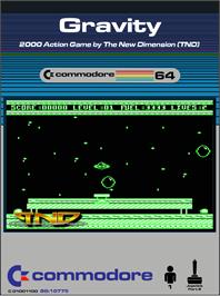 Box cover for Gravity on the Commodore 64.