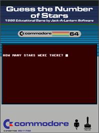 Box cover for Guess The Number Of Stars on the Commodore 64.
