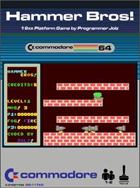 Box cover for Hammer Bros! on the Commodore 64.