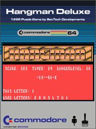 Box cover for Hangman Deluxe on the Commodore 64.