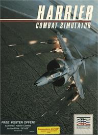 Box cover for Harrier Combat Simulator on the Commodore 64.