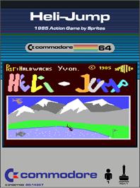 Box cover for Heli-jump on the Commodore 64.