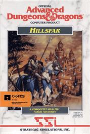 Box cover for Hillsfar on the Commodore 64.