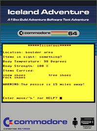 Box cover for Iceland Adventure on the Commodore 64.