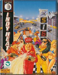 Box cover for Indy Heat on the Commodore 64.