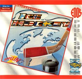 Box cover for International Ice Hockey on the Commodore 64.