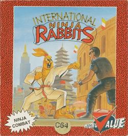 Box cover for International Ninja Rabbits on the Commodore 64.