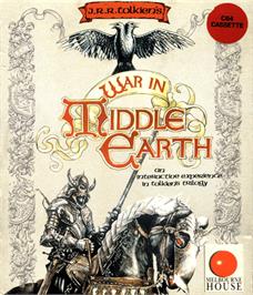 Box cover for J.R.R. Tolkien's War in Middle Earth on the Commodore 64.