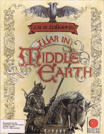 Box cover for J.R.R. Tolkien's War in Middle Earth on the Commodore 64.