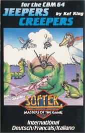 Box cover for Jeepers Creepers! on the Commodore 64.
