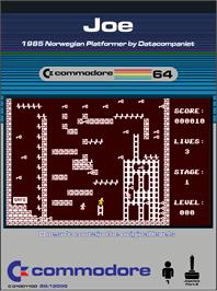 Box cover for Joe (1987) on the Commodore 64.