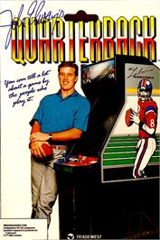 Box cover for John Elway's Quarterback on the Commodore 64.