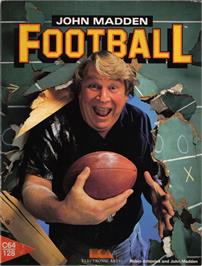 Box cover for John Madden Football on the Commodore 64.