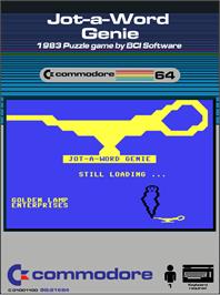 Box cover for Jot-a-word Genie on the Commodore 64.