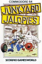 Box cover for Junkyard Jalopies on the Commodore 64.